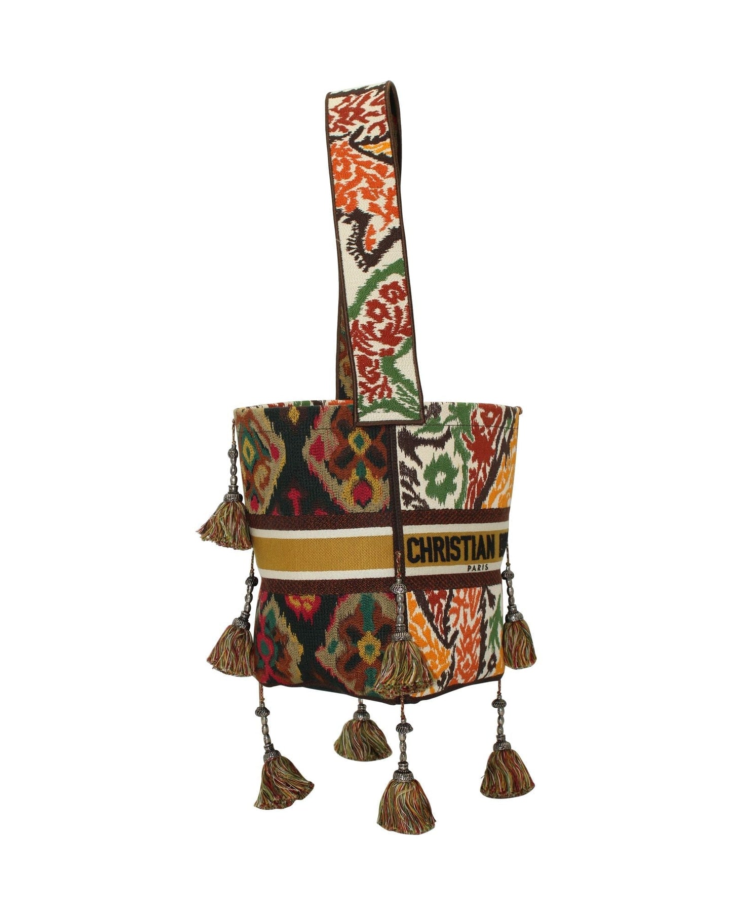 Dior Paisley Embroidery D-Bucket Bag in Multicolor Canvas