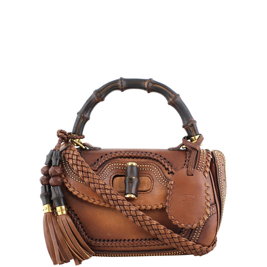 Gucci New Bamboo Stud-Embellished Bag Medium
