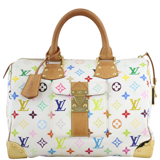 Louis Vuitton Speedy 30 White Multicolore Monogram