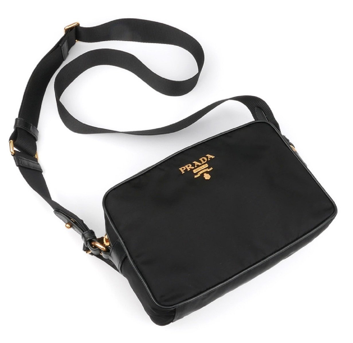 Prada Black Tessuto Nylon Crossbody 1BH089