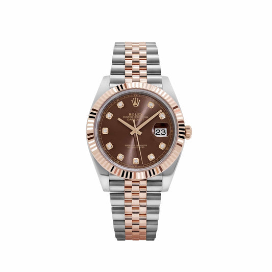 Rolex Datejust 41 126331 Stainless Steel Rose Gold Chocolate Diamond Dial Jubilee (2025)