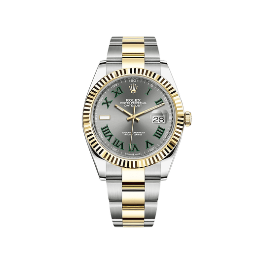 Rolex Datejust 41 126333 Yellow Gold Stainless Steel Slate/Green Roman Dial