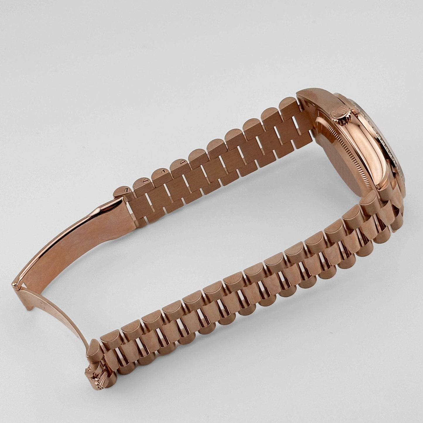 Rolex Day-Date 36 128345RBR Rose Gold Mother of Pearl Diamond Bezel