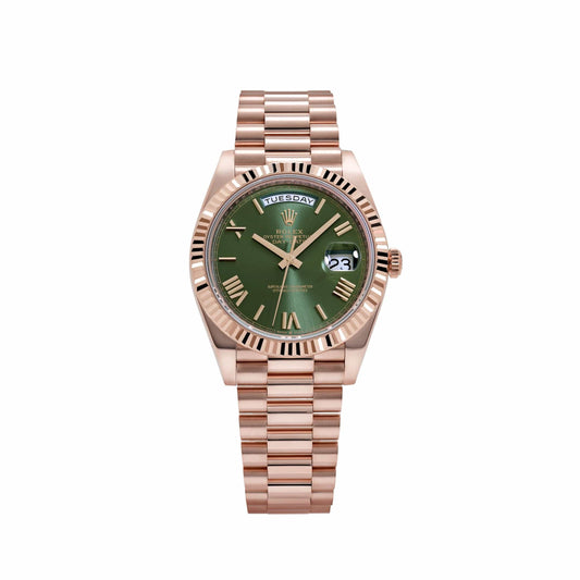Rolex Day-Date 40 228235 Rose Gold Olive Green Dial (2021)