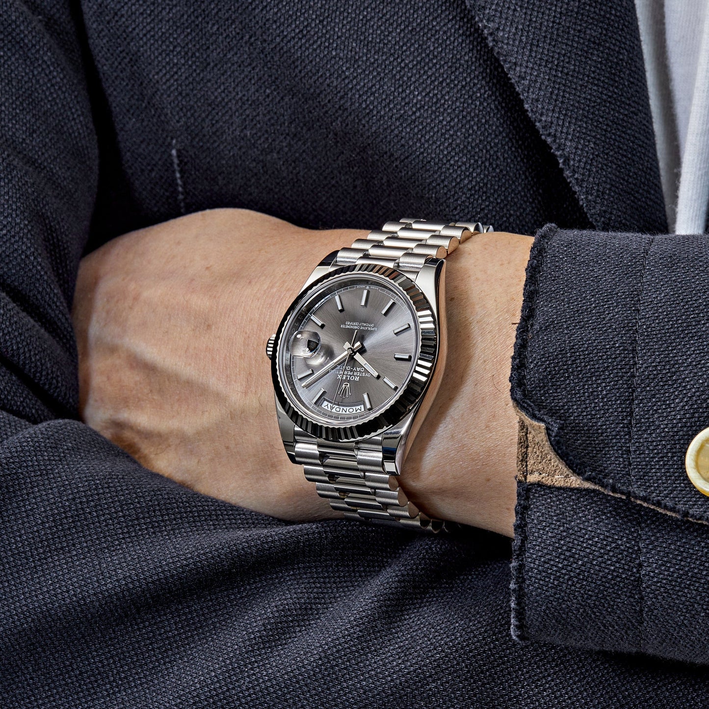 Rolex Day-Date 40 228239 White Gold Slate Rhodium Grey Dial (2024)