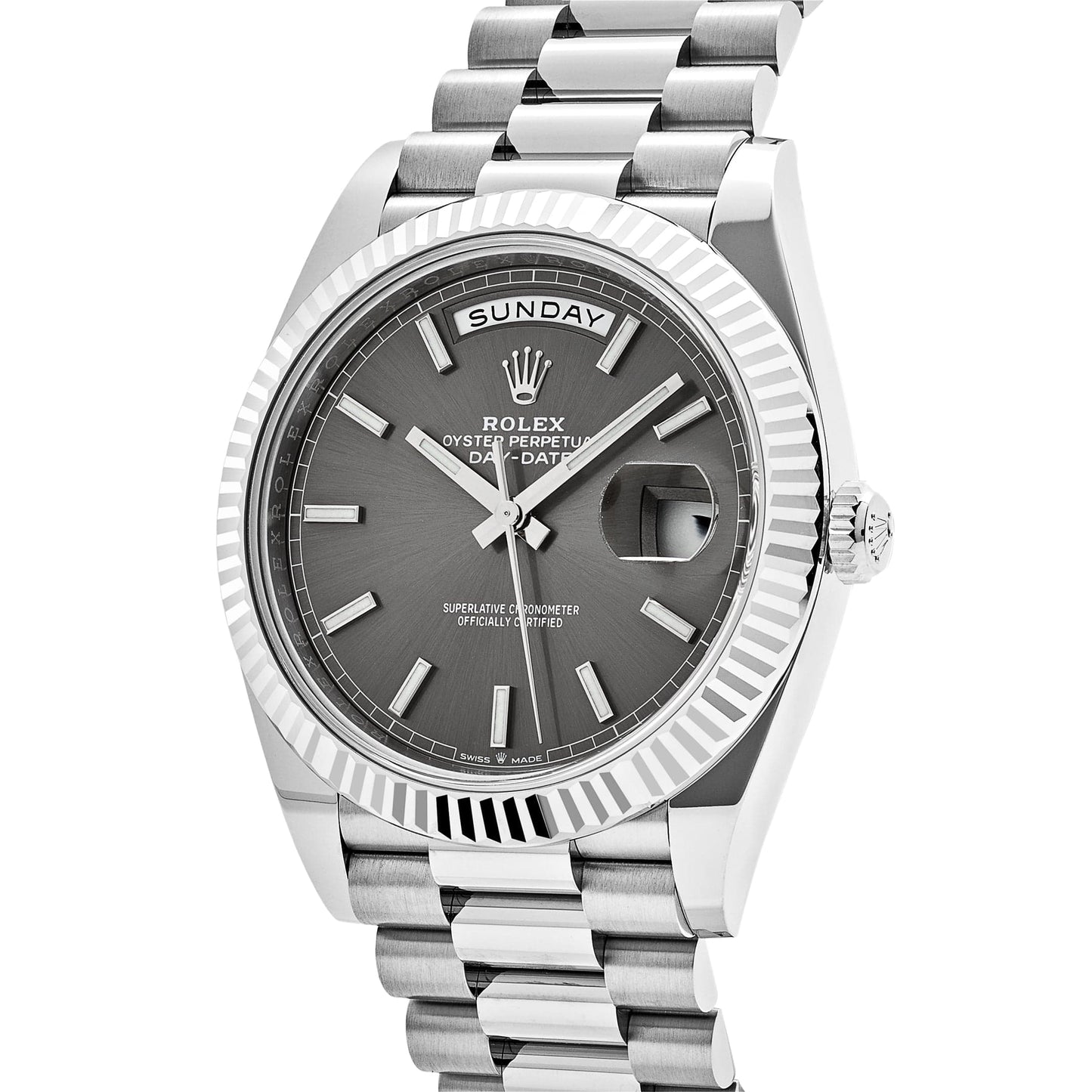 Rolex Day-Date 40 228239 White Gold Slate Rhodium Grey Dial (2024)