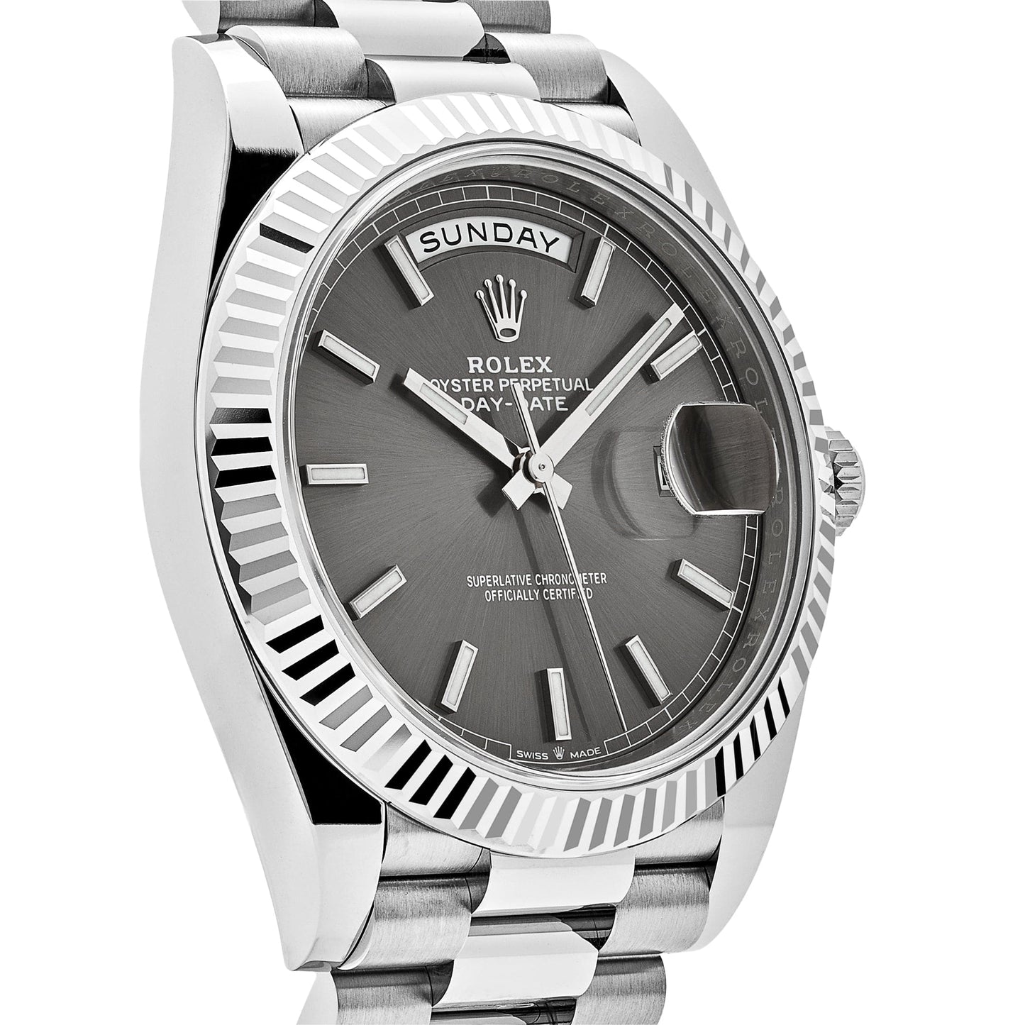 Rolex Day-Date 40 228239 White Gold Slate Rhodium Grey Dial (2024)