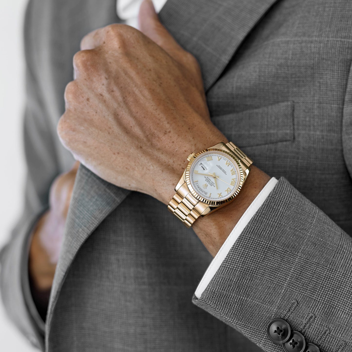 Rolex Day-Date 36 118238 Yellow Gold White Roman Numerals Dial