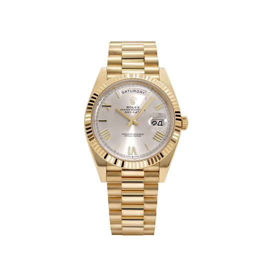 Rolex Day-Date 40 228238 Yellow Gold Silver Roman Numerals Dial (2021)