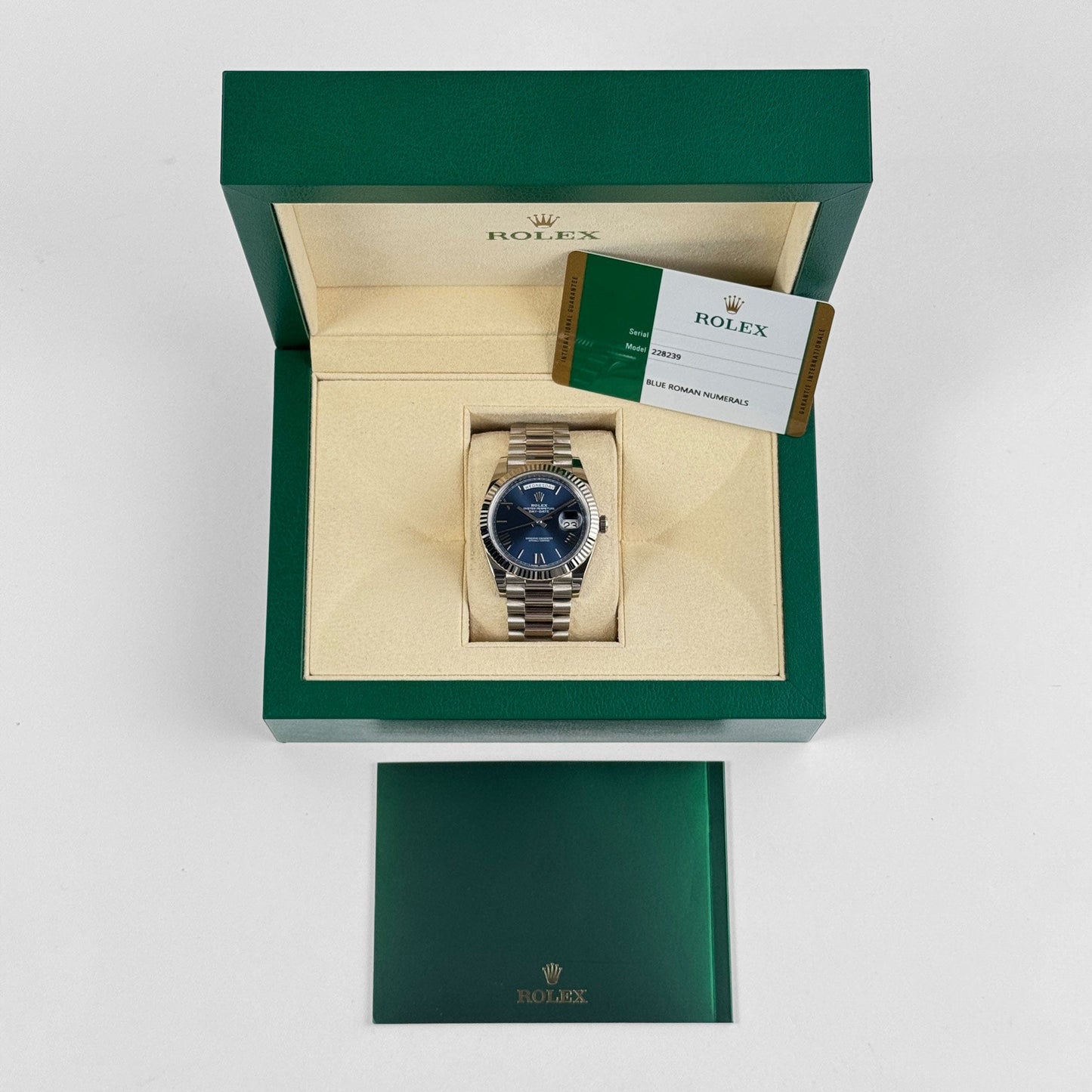 Rolex Day-Date 40 228239 White Gold Blue Dial (2018)