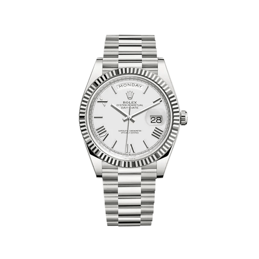 Rolex Day-Date 40 228239 White Gold White Dial