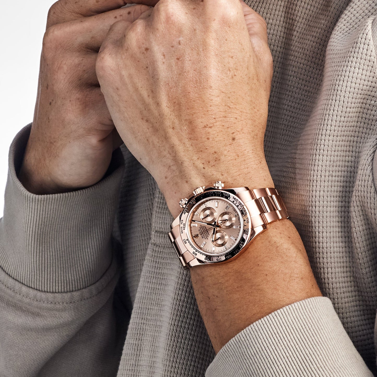 Rolex Daytona 116505 Rose Gold Sundust Diamond Baguette Dial (2019)