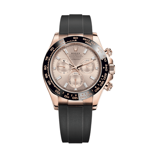 Rolex Daytona 116515LN Rose Gold Baguette Diamond Sundust Dial (2023)