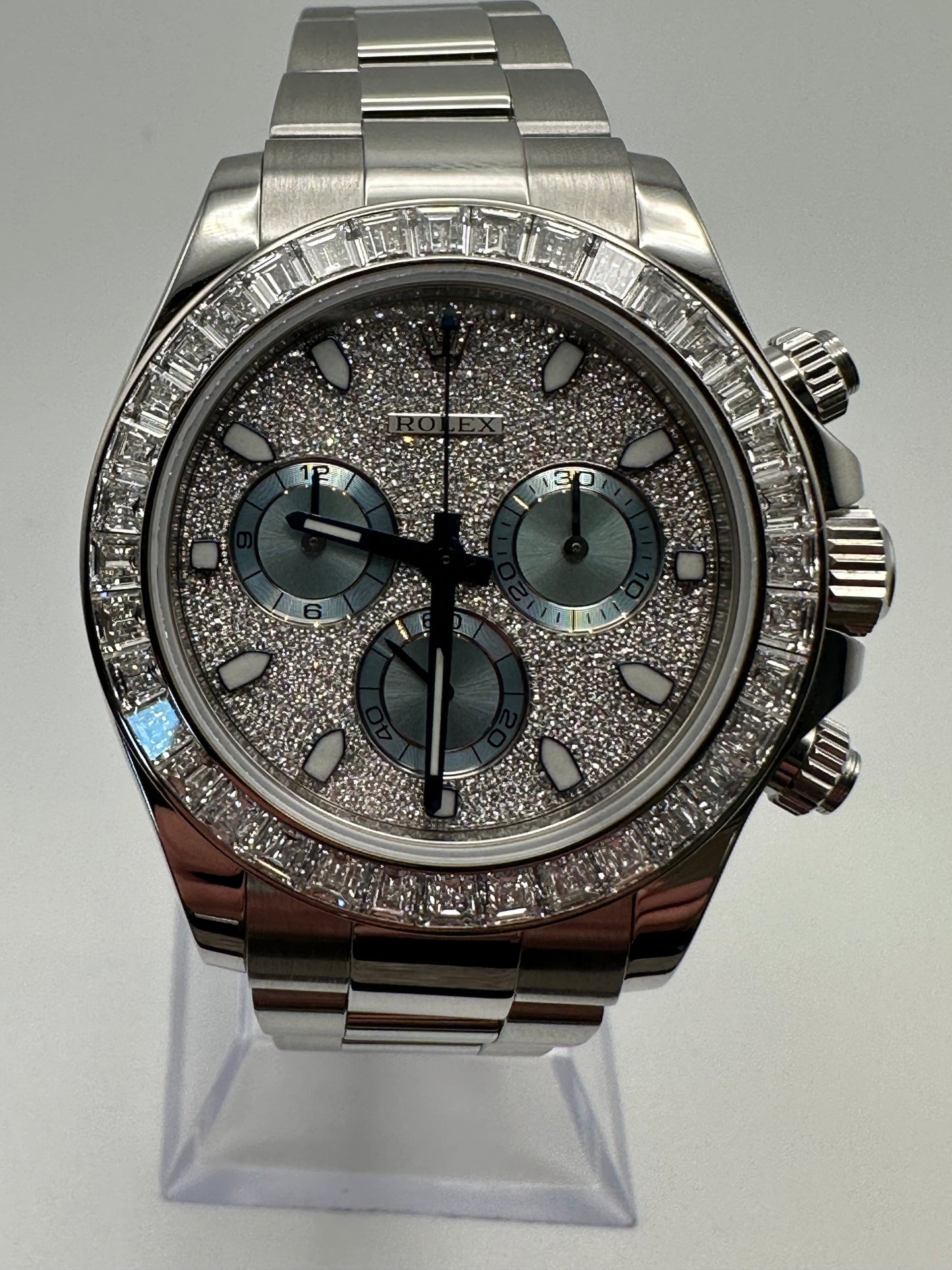Rolex Daytona 116576TBR Platinum Pave Diamond Dial