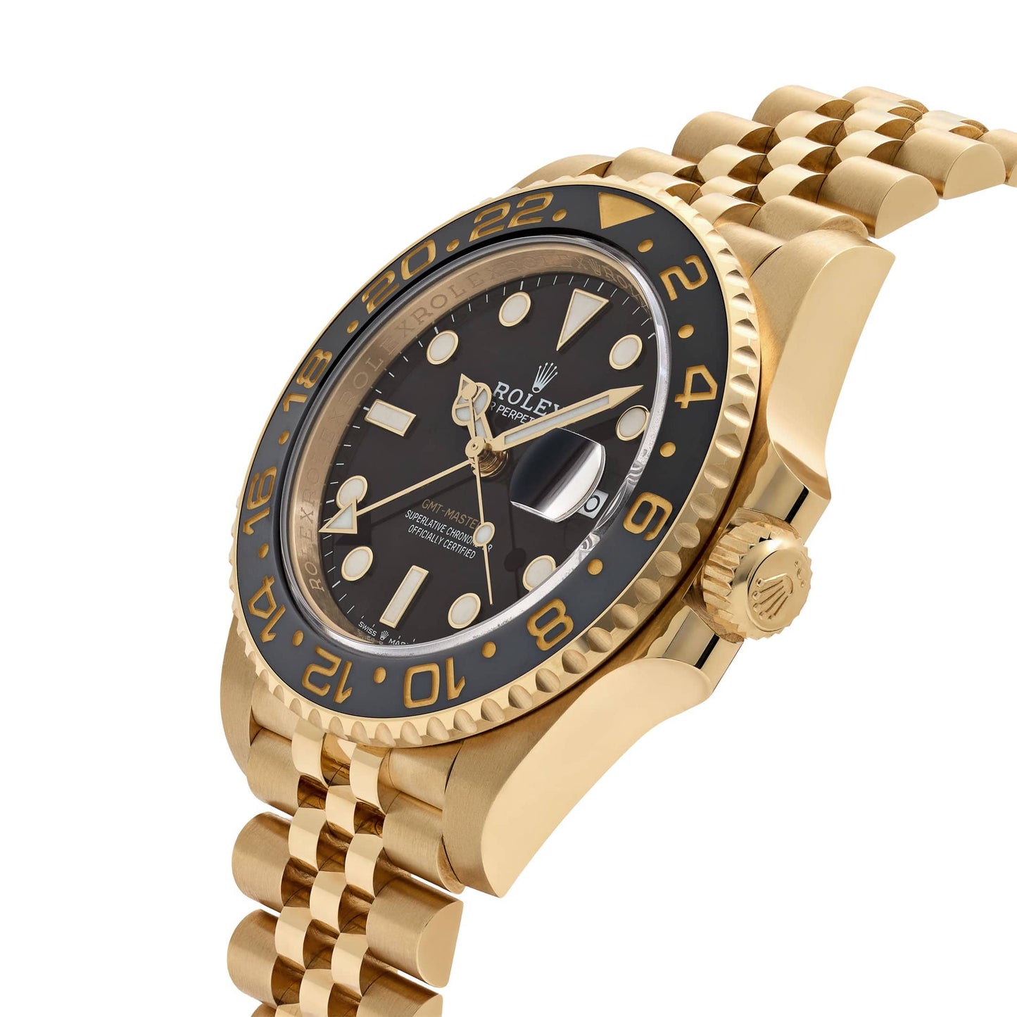 Rolex GMT-Master II 126718GRNR Yellow Gold Black Dial Jubilee (2024)