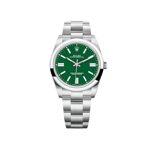 Rolex Oyster Perpetual 41 124300 Stainless Steel Green Dial