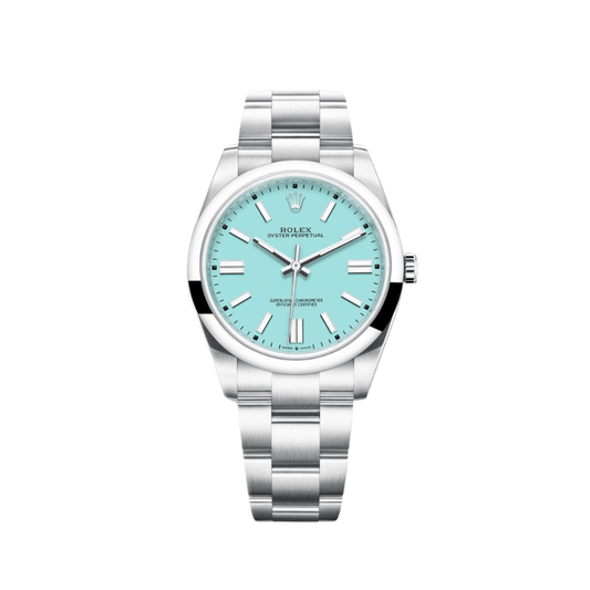 Rolex Oyster Perpetual 41 124300 Stainless Steel Turquoise Dial