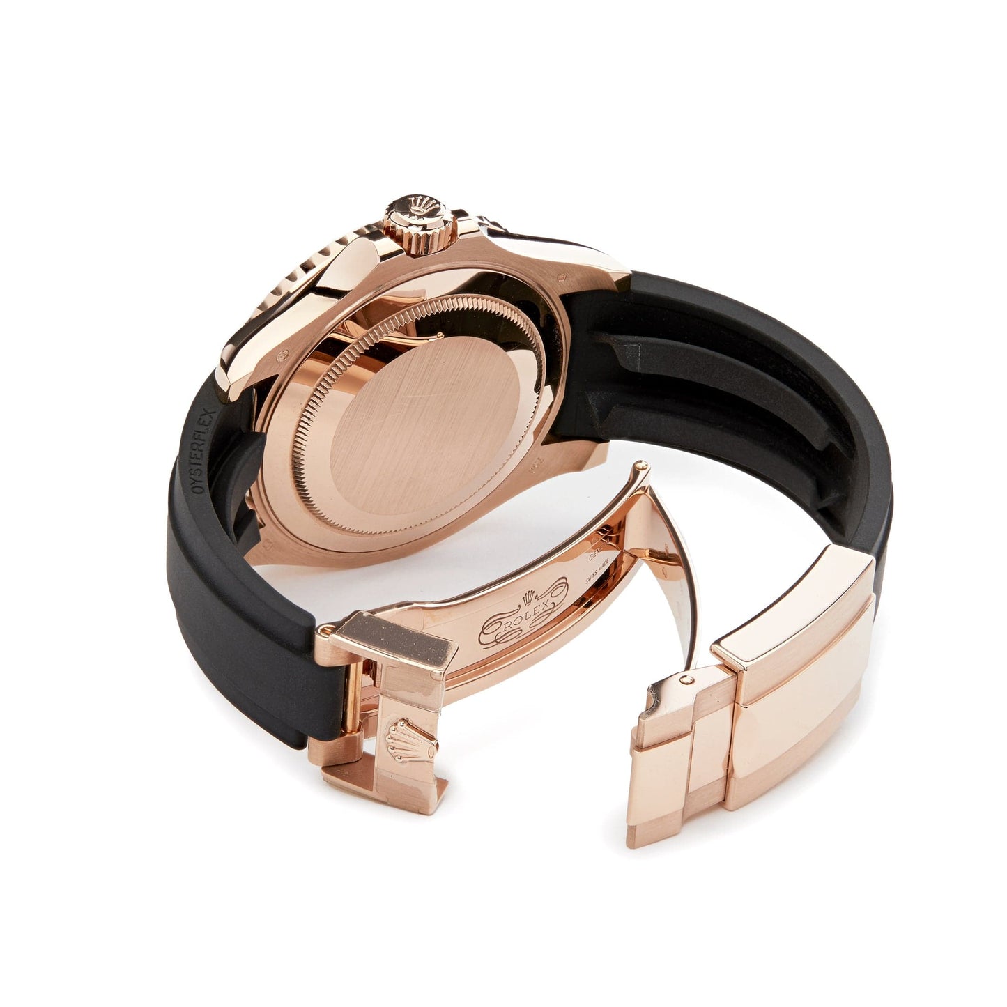 Rolex Yacht-Master 40 116695SATS Rose Gold Black Dial Rainbow Bezel